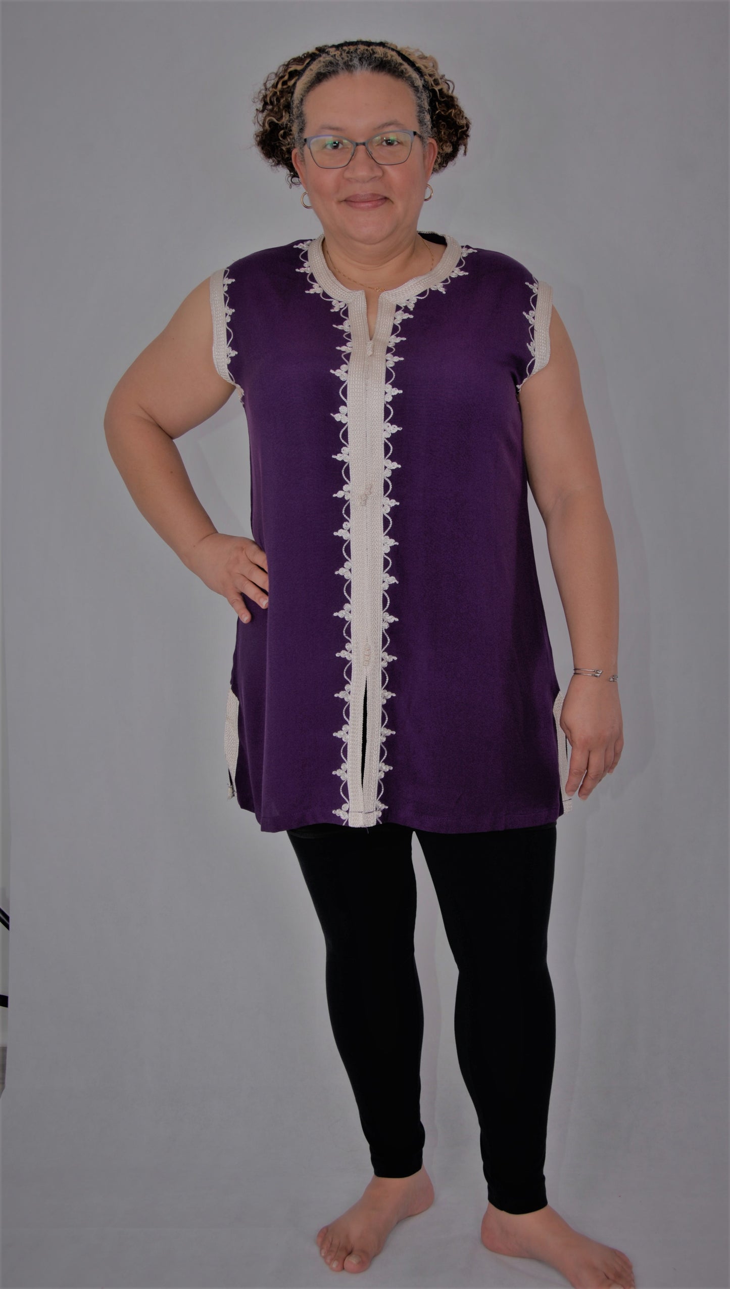 Moroccan tunic-violet-