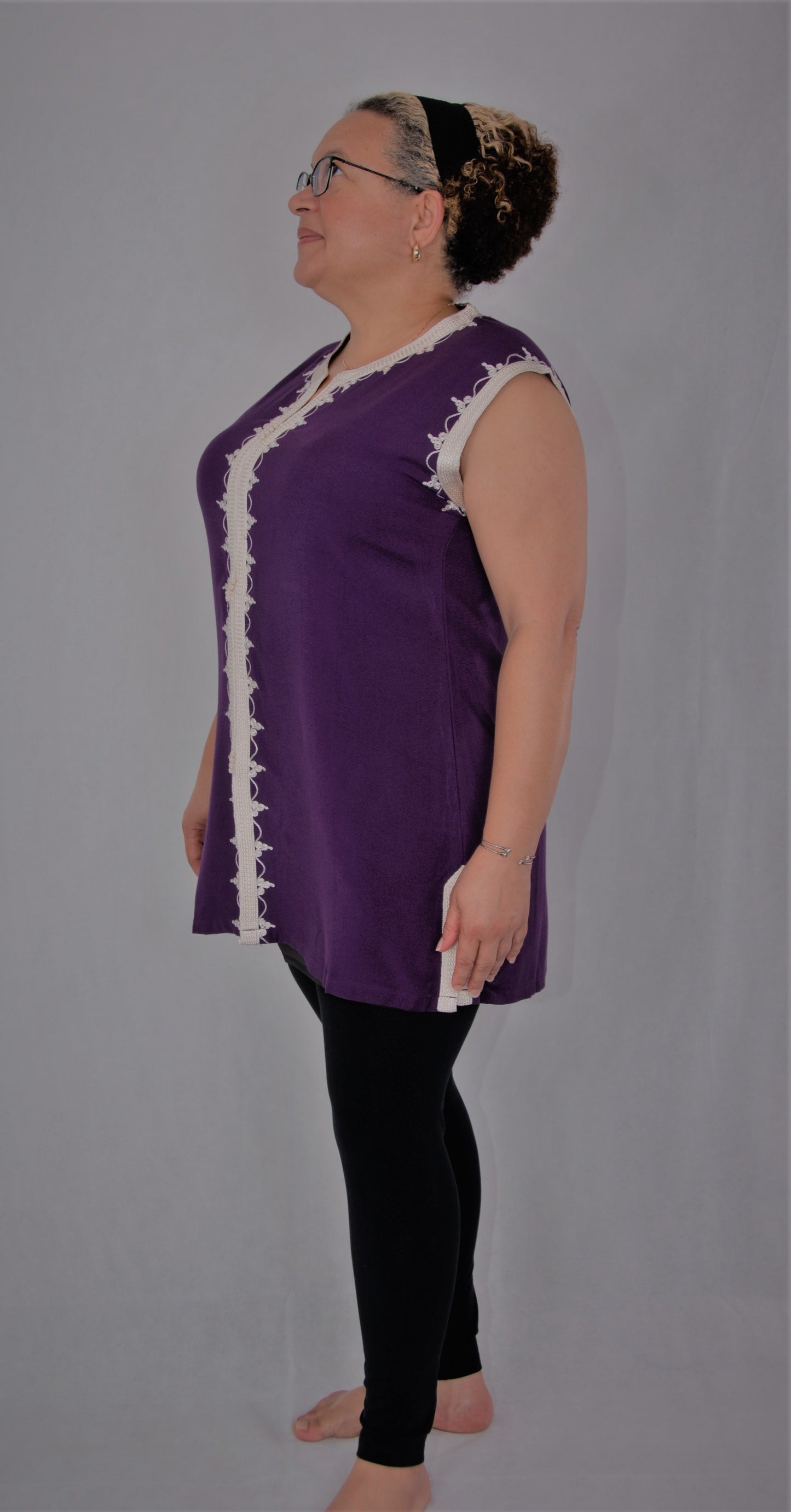 Moroccan tunic-violet-