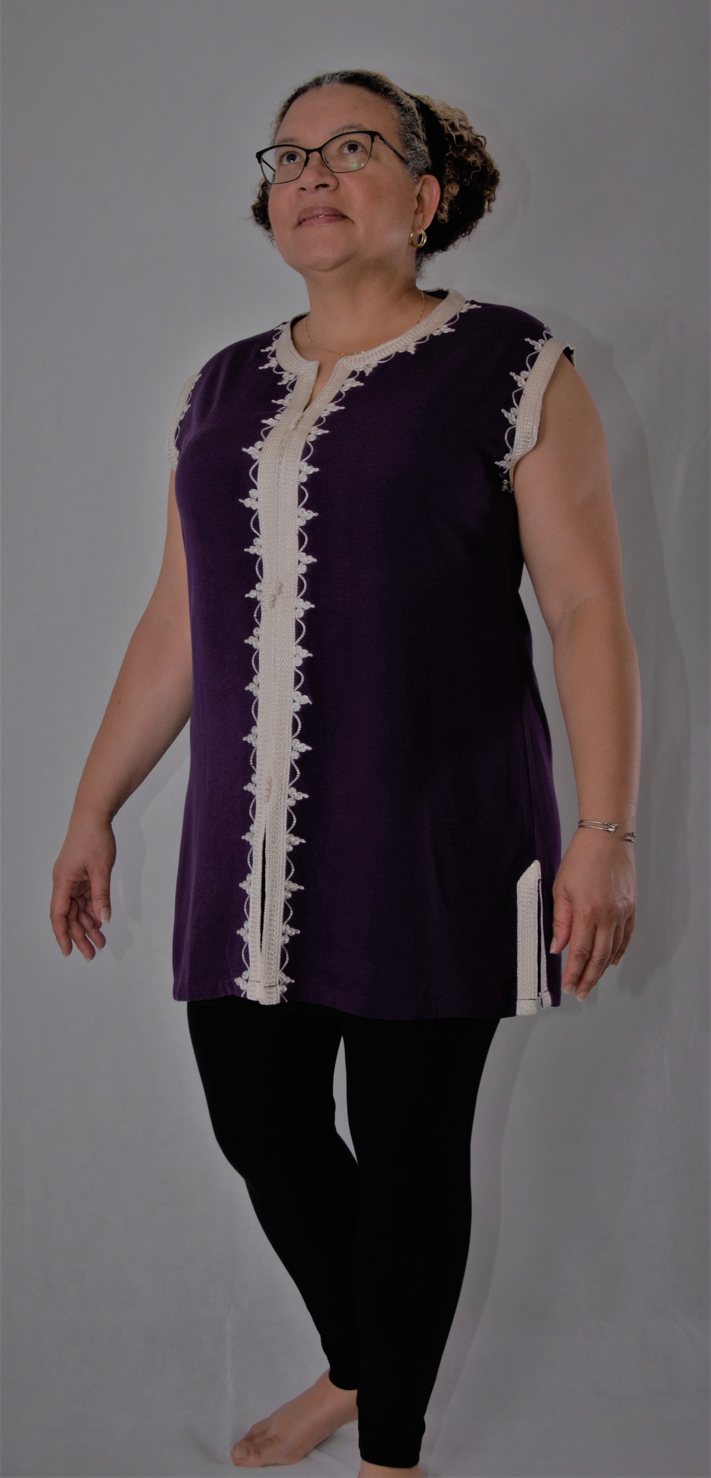 Moroccan tunic-violet-