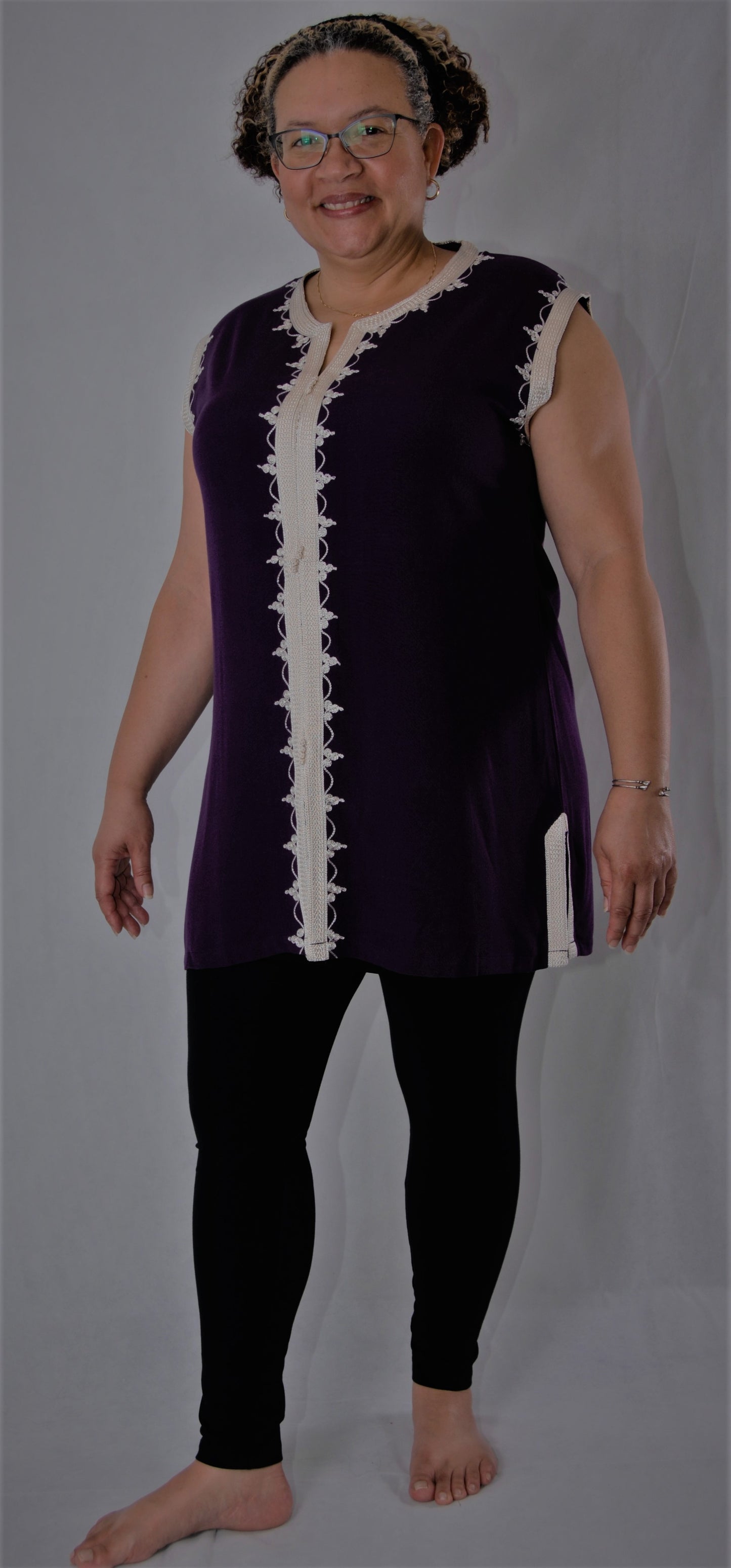 Moroccan tunic-violet-
