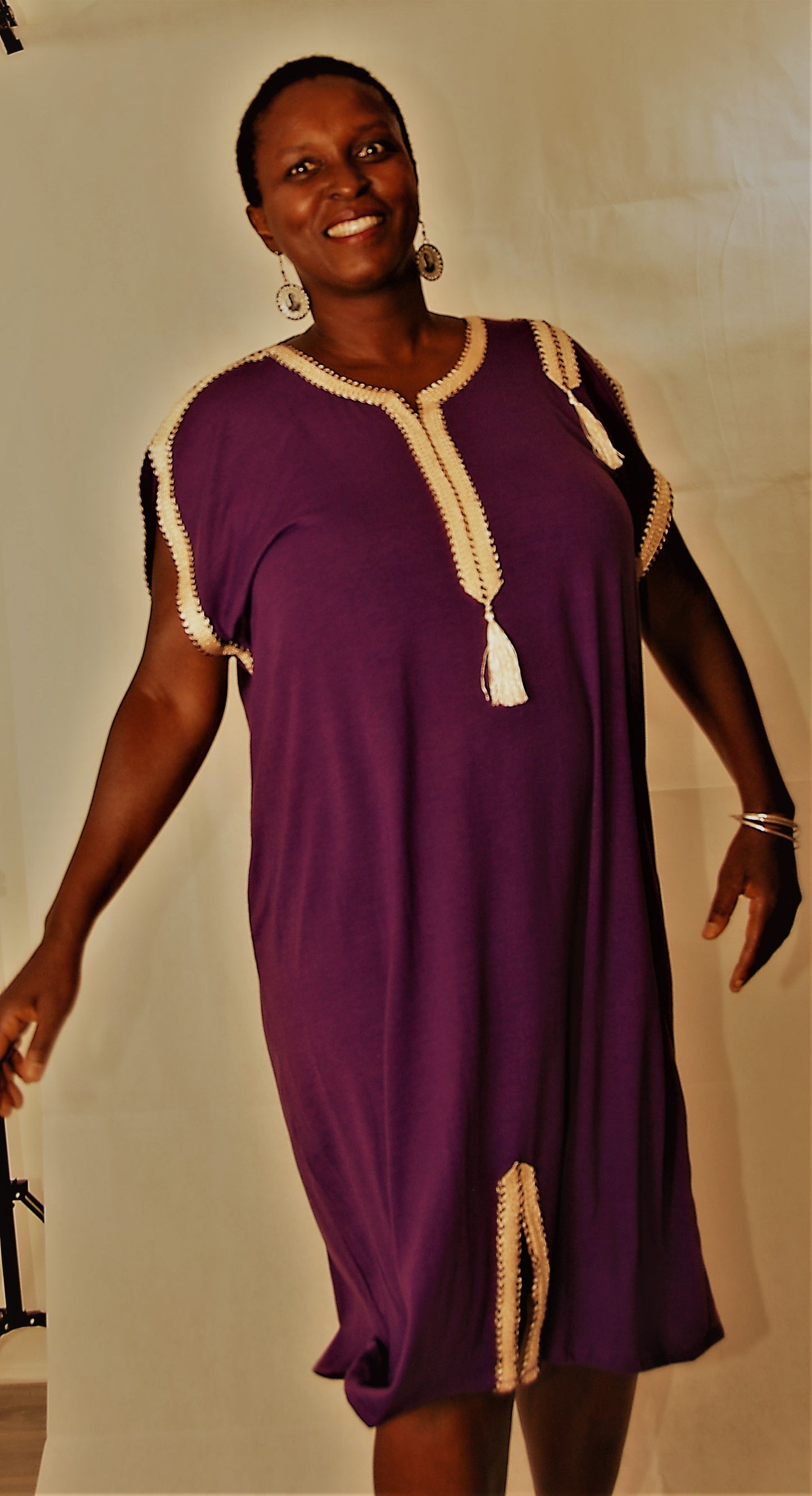 Moroccan short dress, sun, beach, lounge or casual-one size fits all