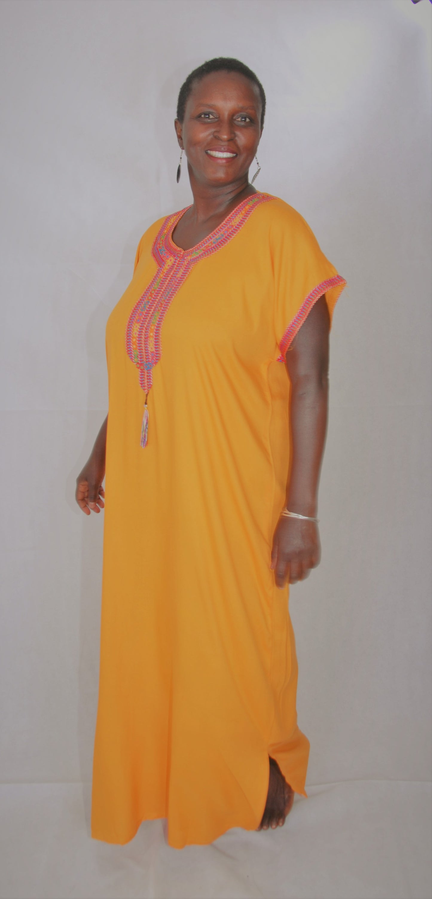 Moroccan kaftan/gondura- amber - size below
