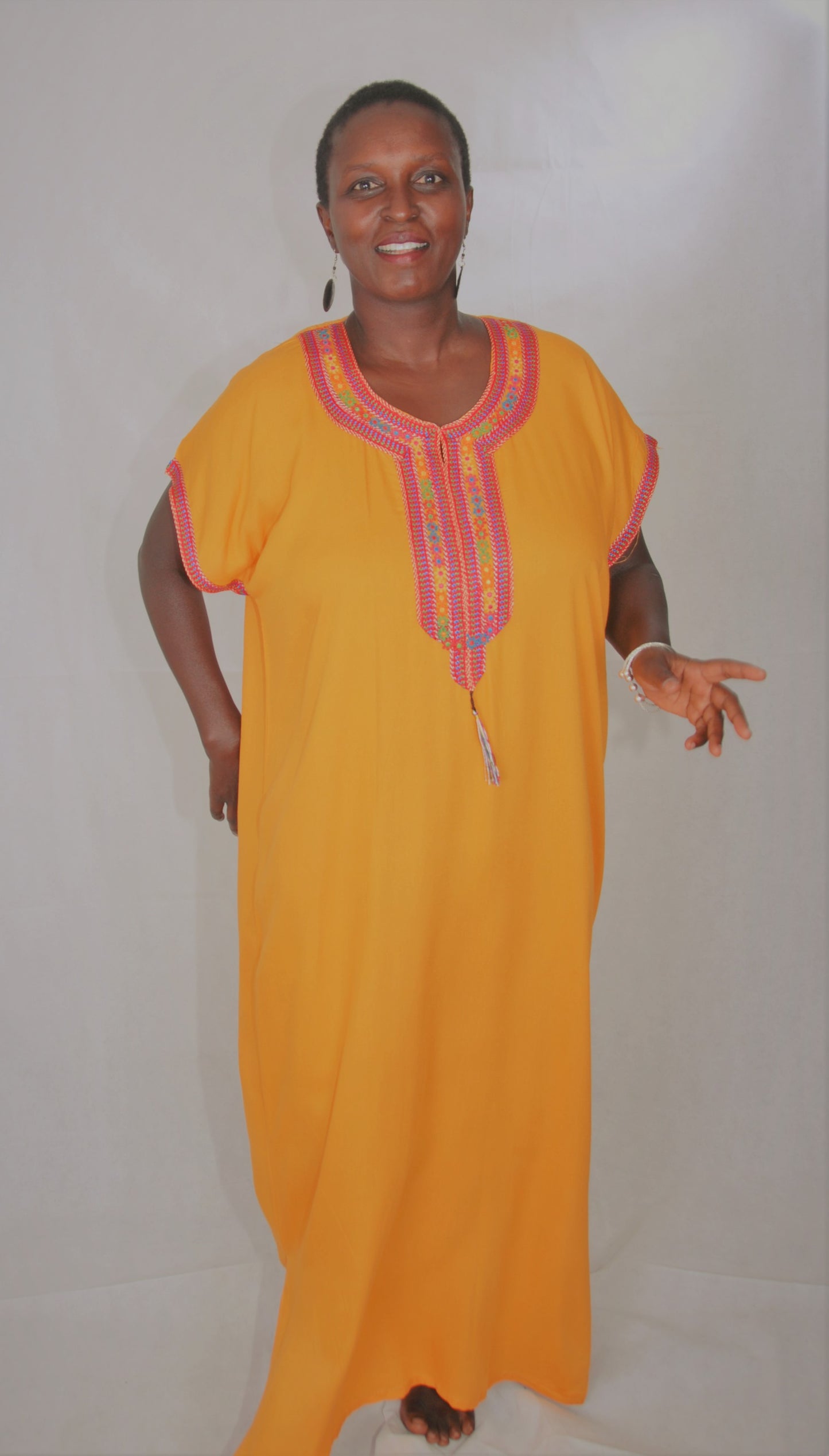 Moroccan kaftan/gondura- amber - size below