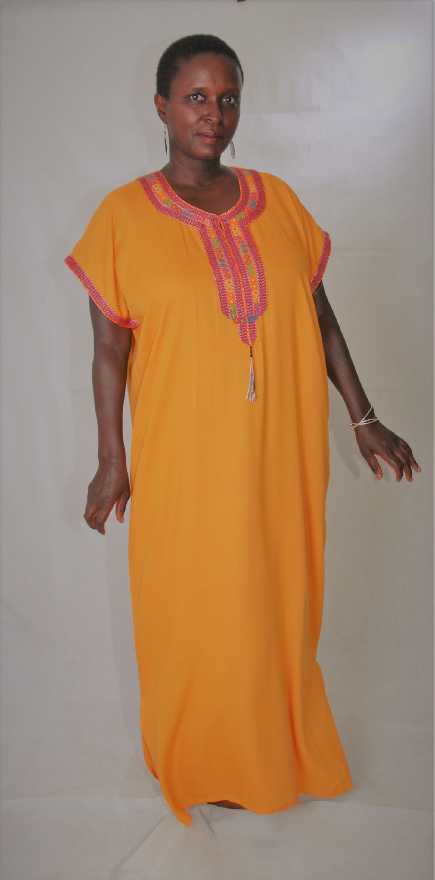 Moroccan kaftan/gondura- amber - size below