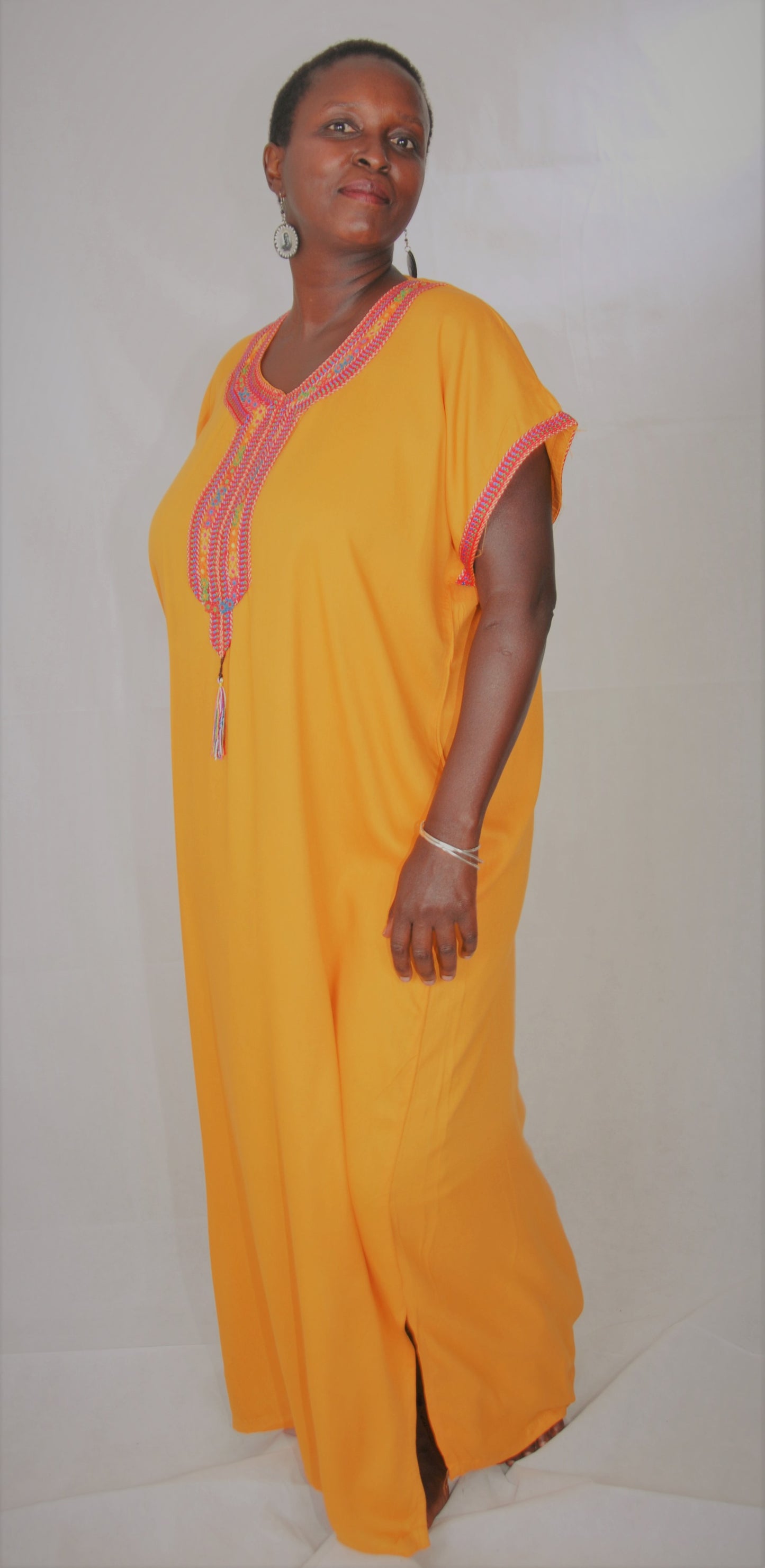 Moroccan kaftan/gondura- amber - size below