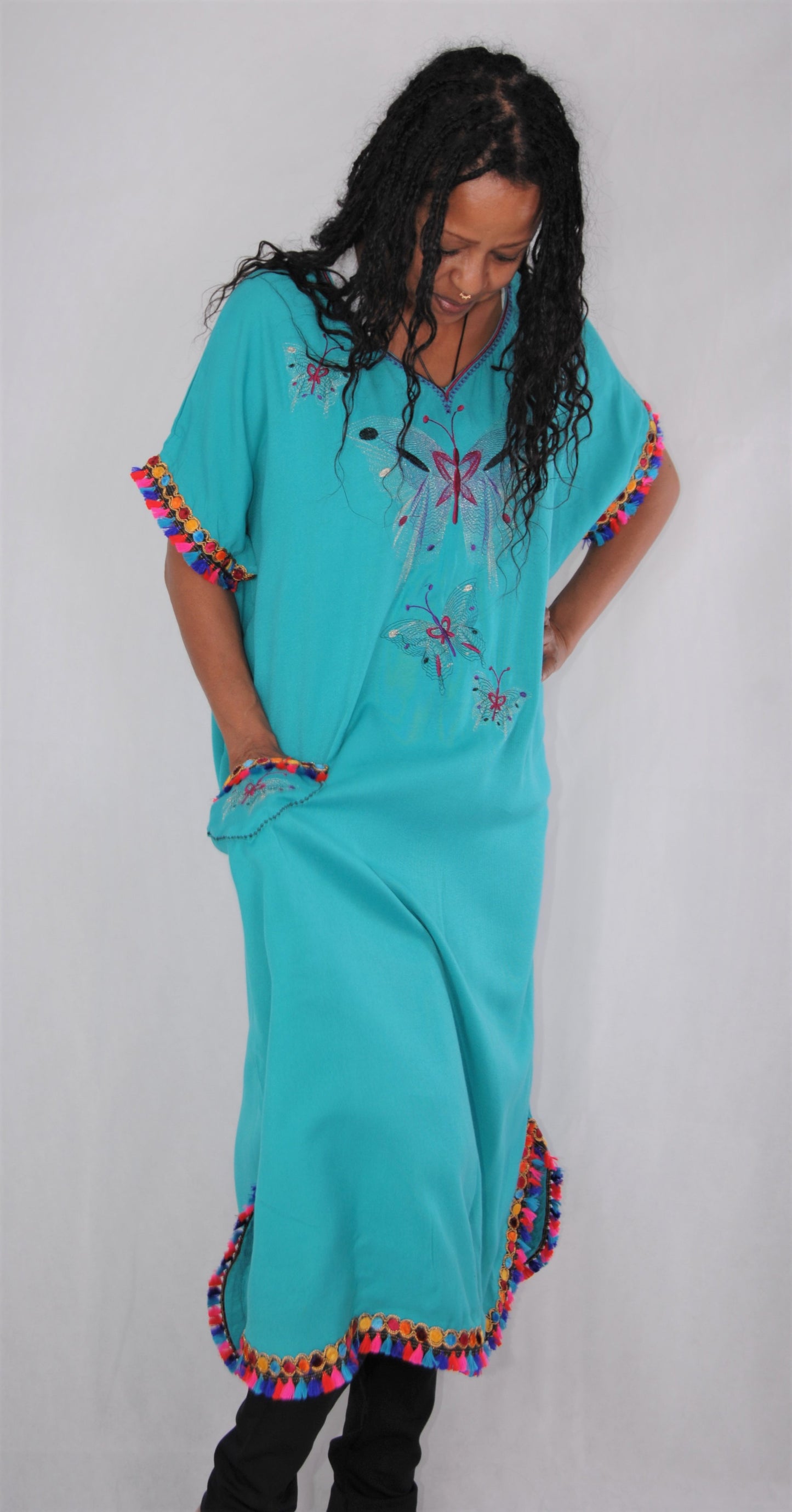 Moroccan non traditional Berber whimsical dress - XL