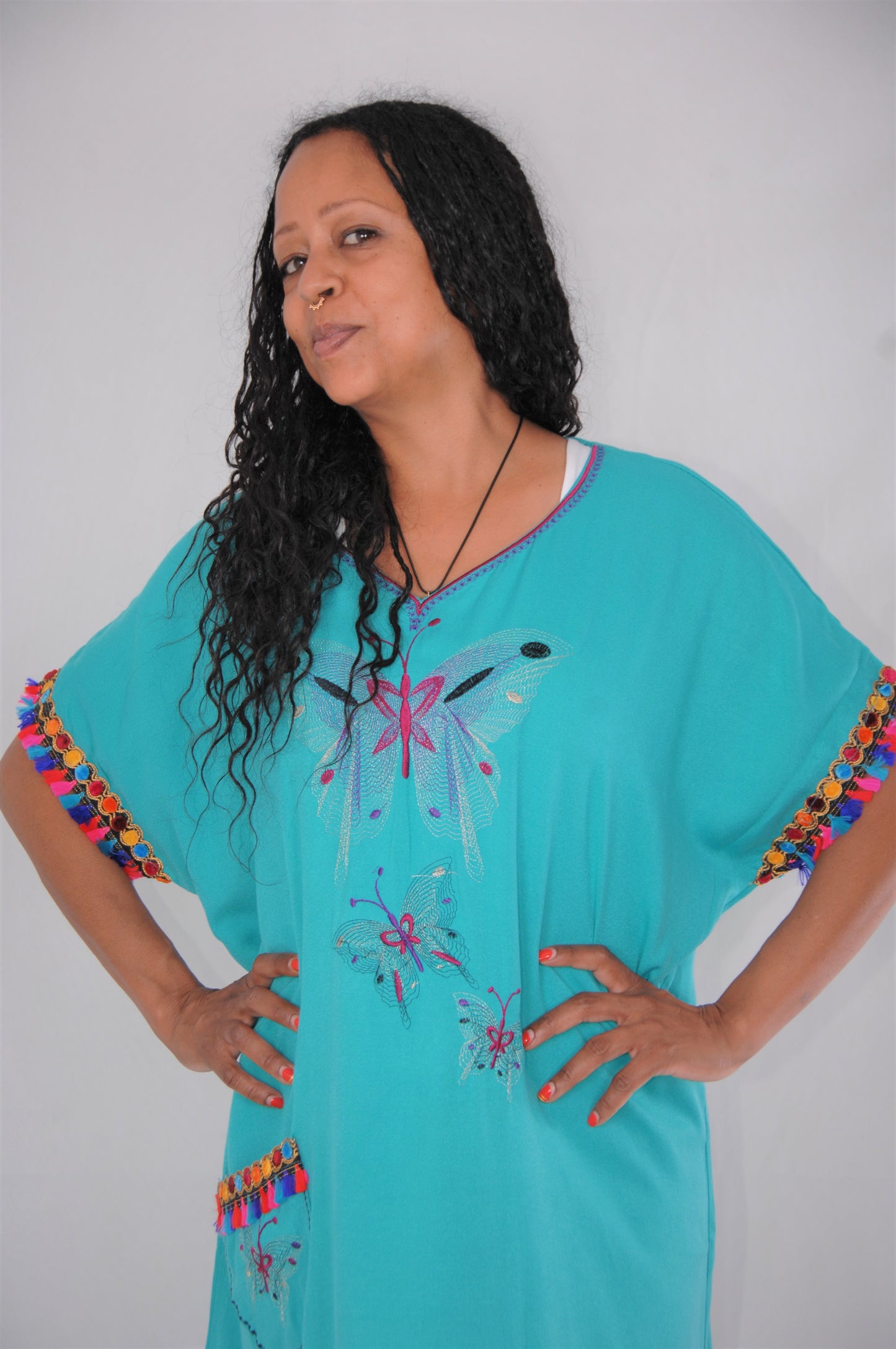 Moroccan non traditional Berber whimsical dress - XL
