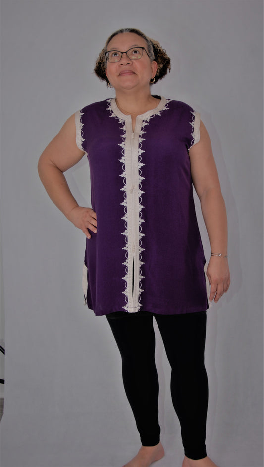 Moroccan tunic-violet-