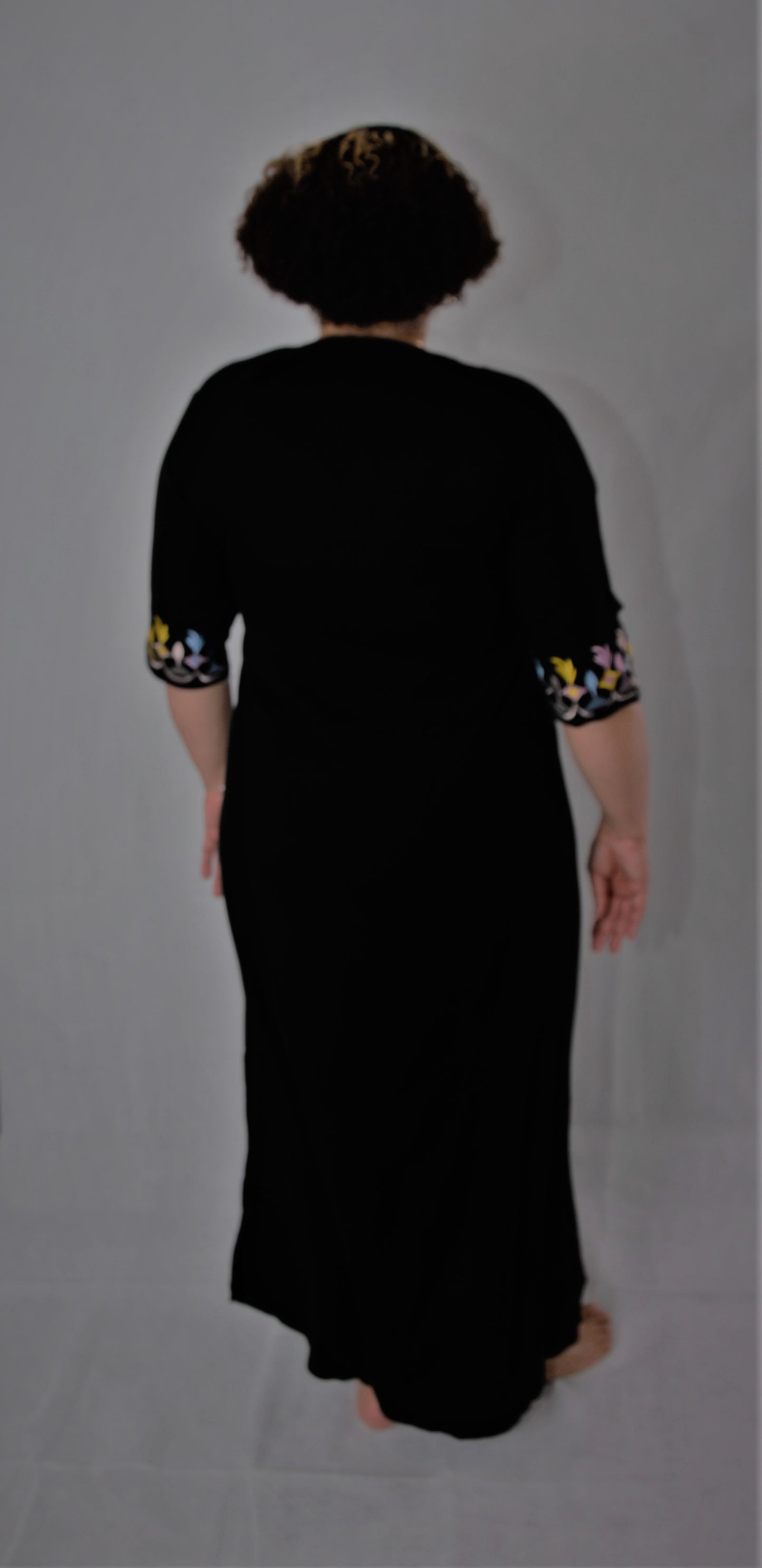 Robe marocaine-Noir-Large