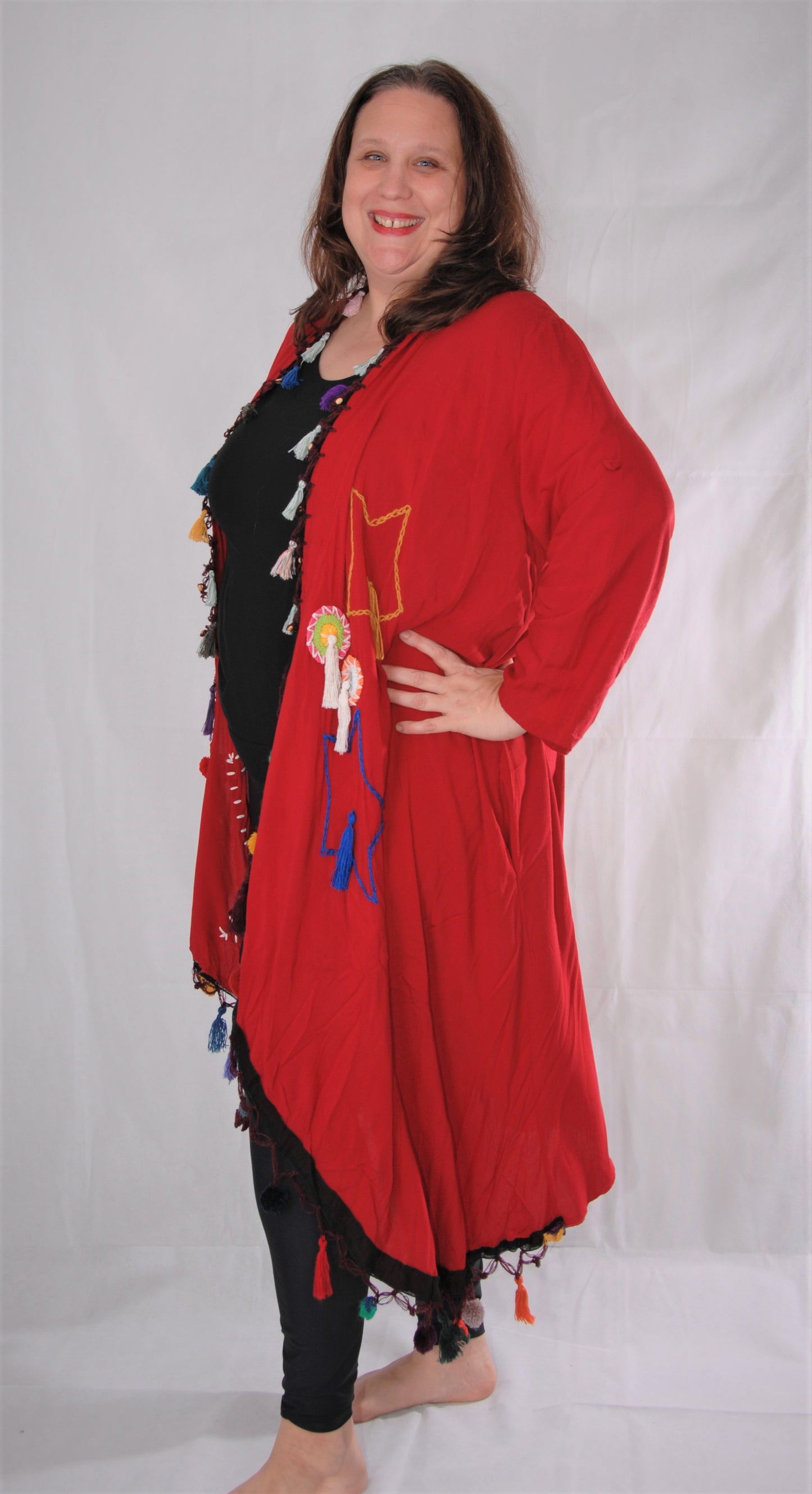 Envoltura de chaqueta bohemia turca - talla única - M a XXL